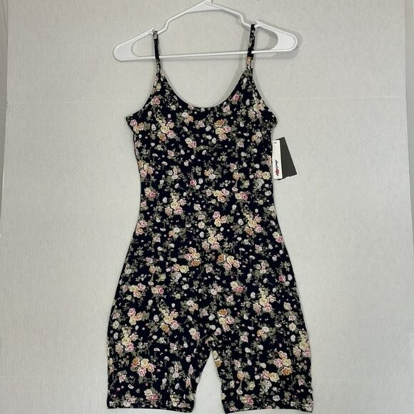 Amiliashp NWT Bodycon Romper, Spaghetti Straps, Floral, Medium
