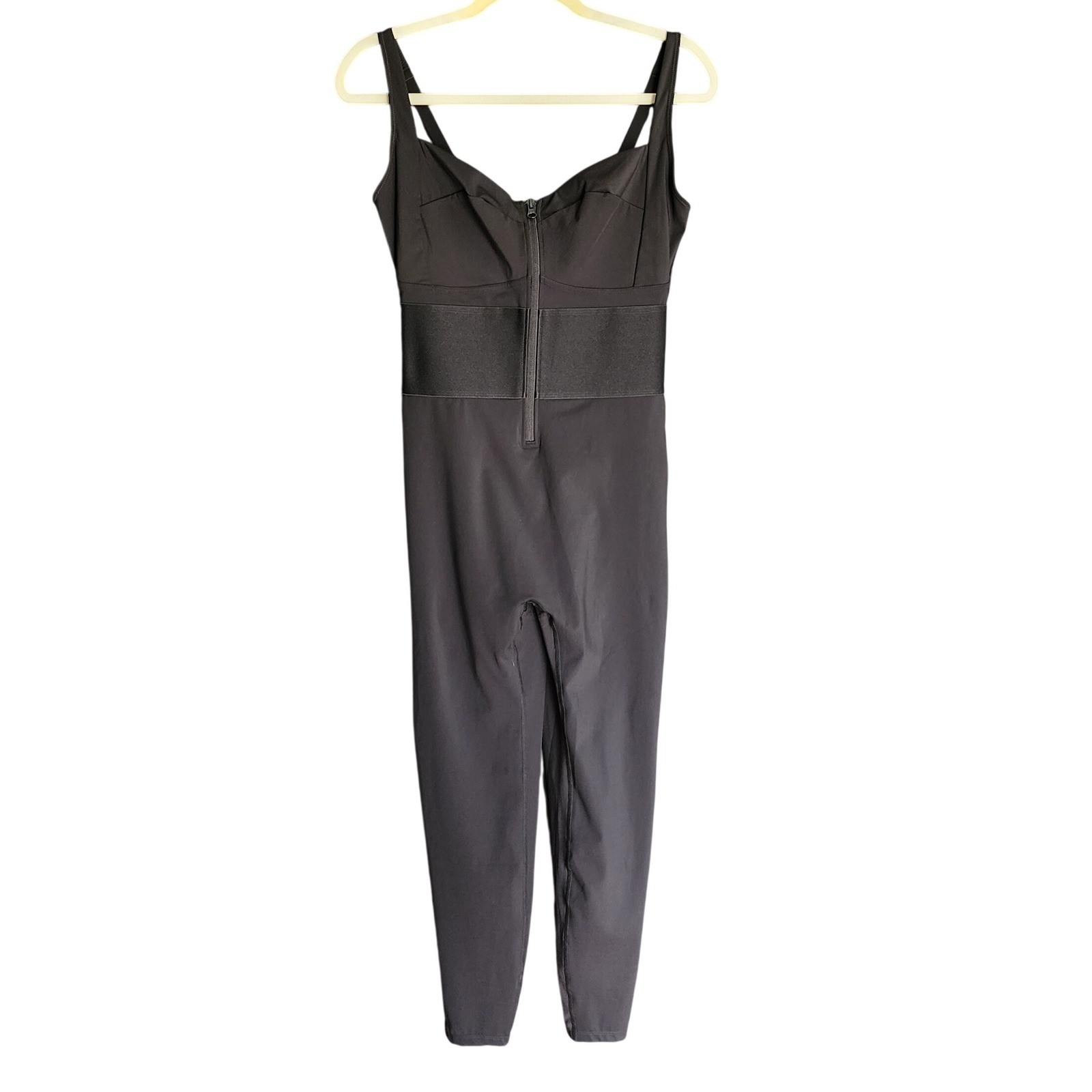 Shapellx NWOT Womens Black Compression Shapewear Sculpting Bodysuit Athleisure L