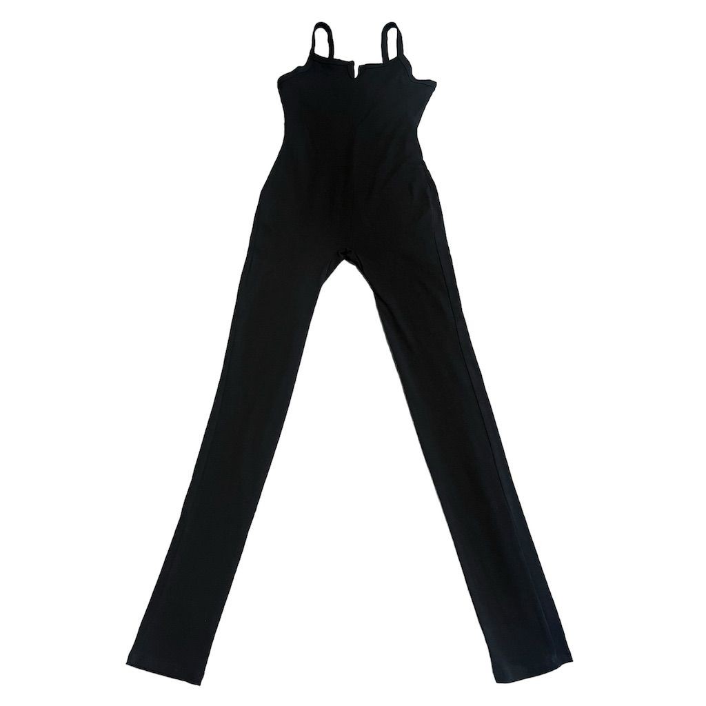 Popular 21 Romper Jumpsuit Women’s Size Small Black Sleeveless Slit Neck Soft