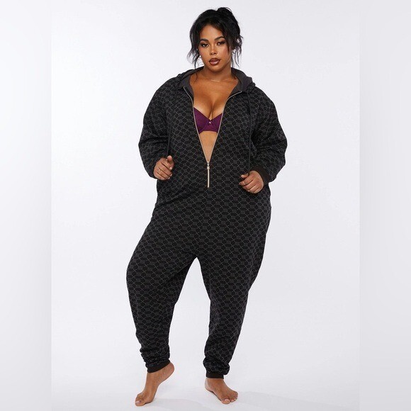 Savage Fenty Forever Savage Hoodie Jumpsuit Size XL Gray Loungewear Athleisure