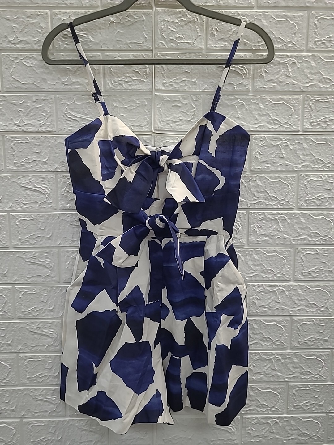 New Milli Anya Ocean Puzzle Romper Navy Size Small