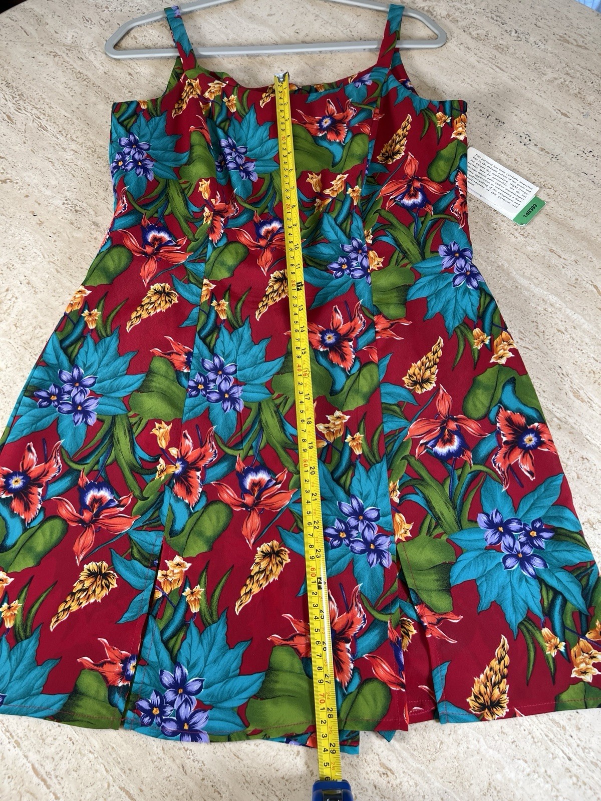 Vintage John Roberts Tropical Floral Romper Back Zip Women’s Size 10 NWT