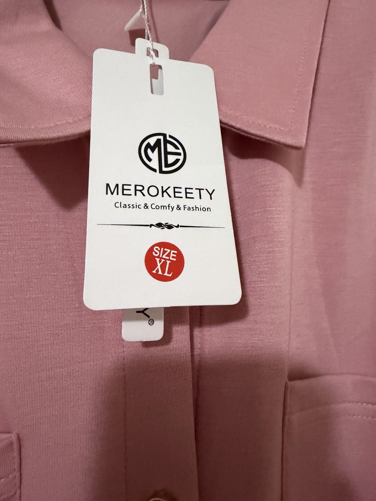 Merokeety – New Pamts Set One Piece Size XL Light Pink NWT