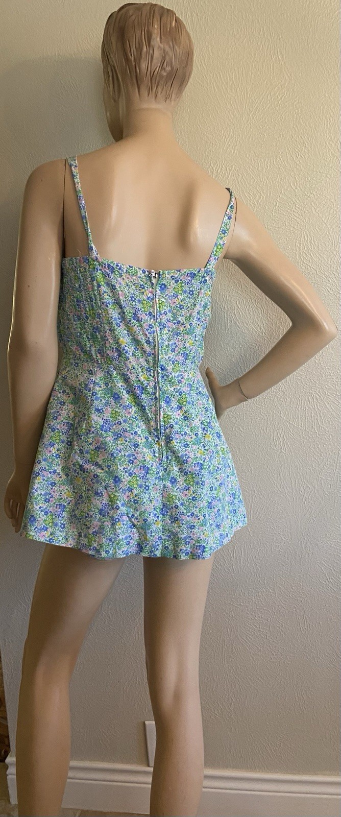 Vintage 60’s Women’s GaBar New York Romper Retro Floral Sz 14