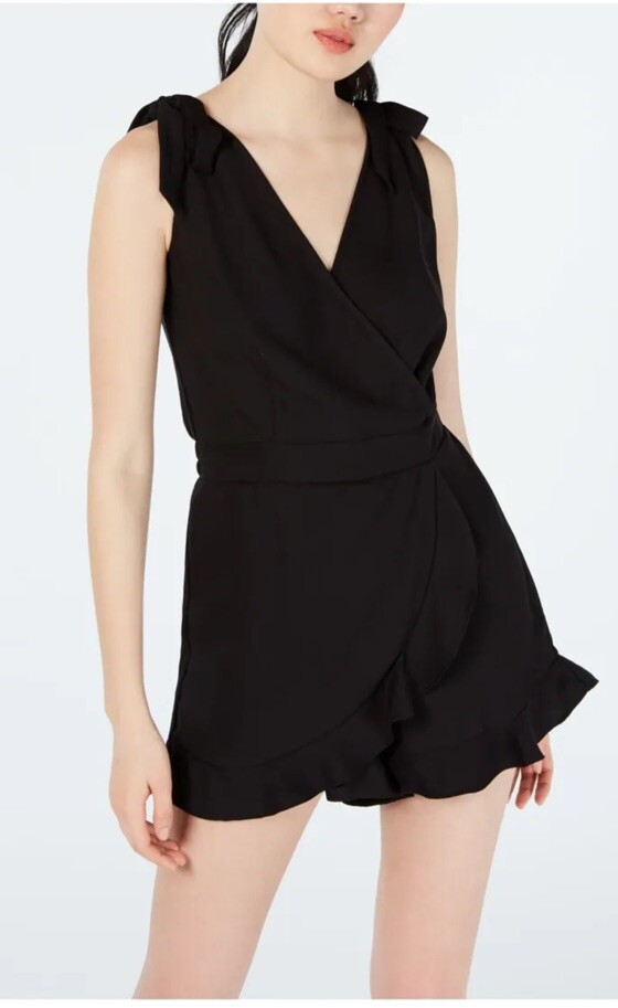 CITY STUDIO Womens Romper Black Sleeveless Evening Size Medium NWT