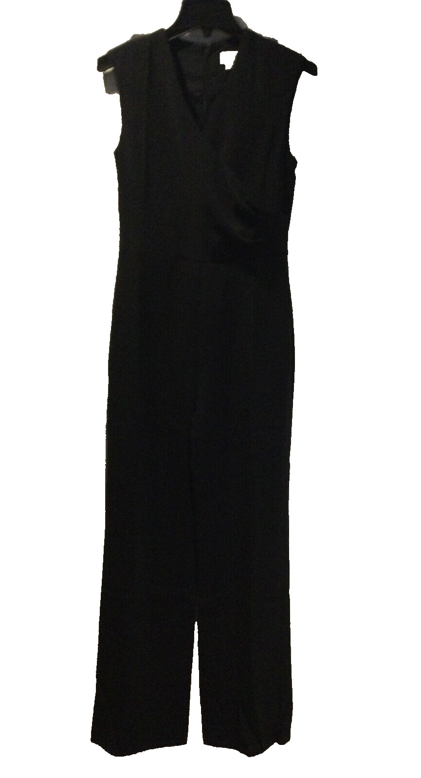 $149 New Calvin Klein Womens Padded Shoulder Sleeve Wide Leg Jumpsuit Size 2