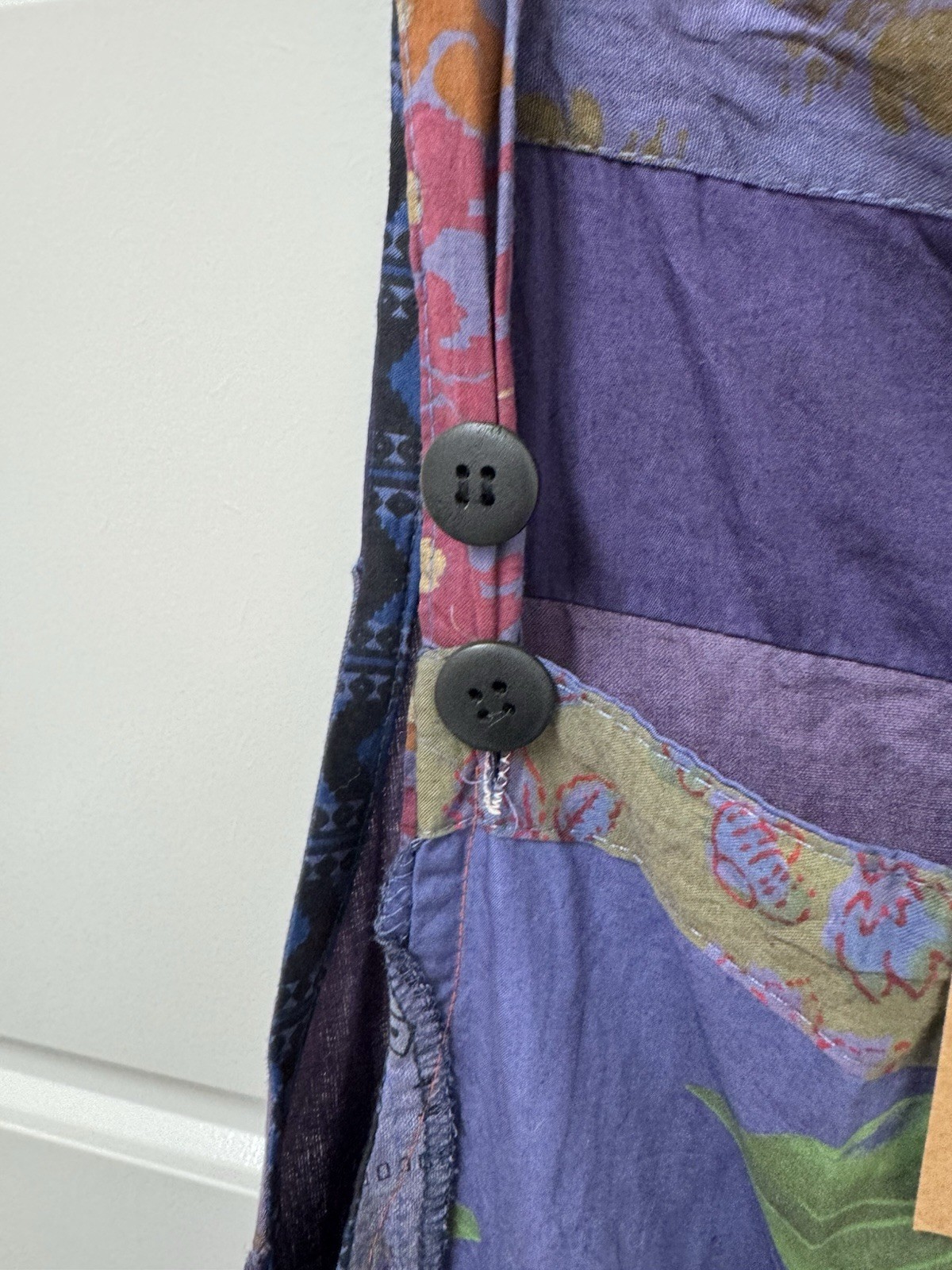 Ashley Taylor Patchwork Jumpsuit Overalls One Size Boho Hippie Festival NWT A3