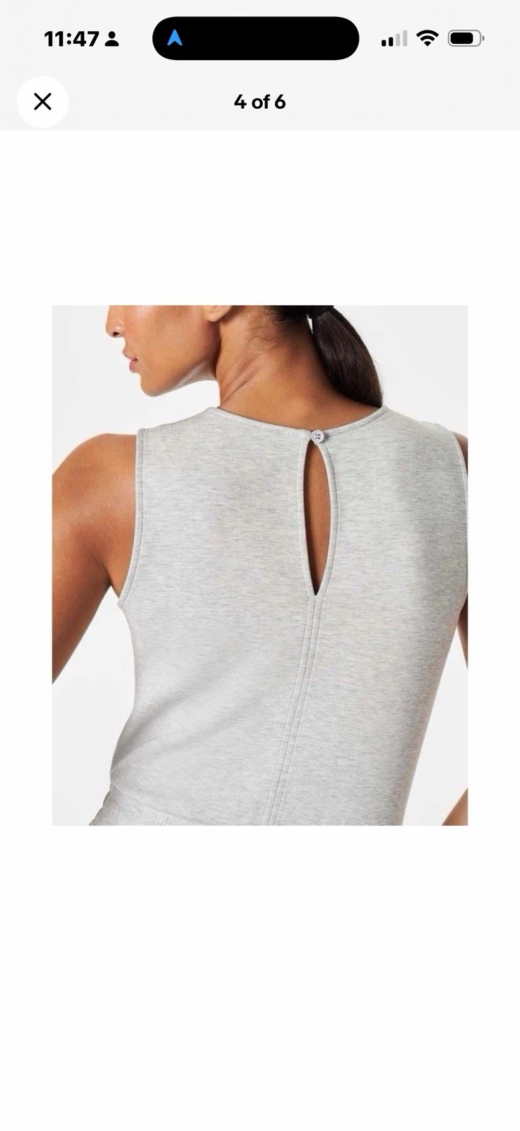 NWT Spanx Air Essentials Airluxe Sleeveless Jumpsuit Wide Leg Gray Medium