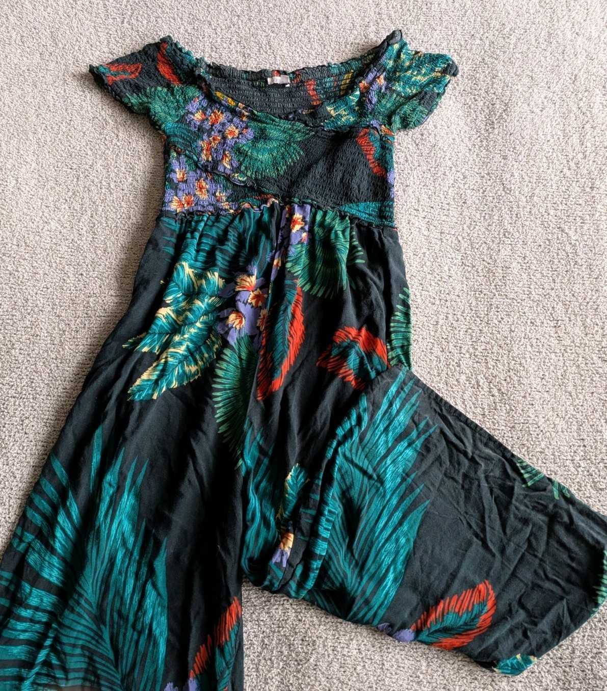 🌼B2G1🌼 Patrons of Peace Smock Cross Tropical Jumpsuit Size Med