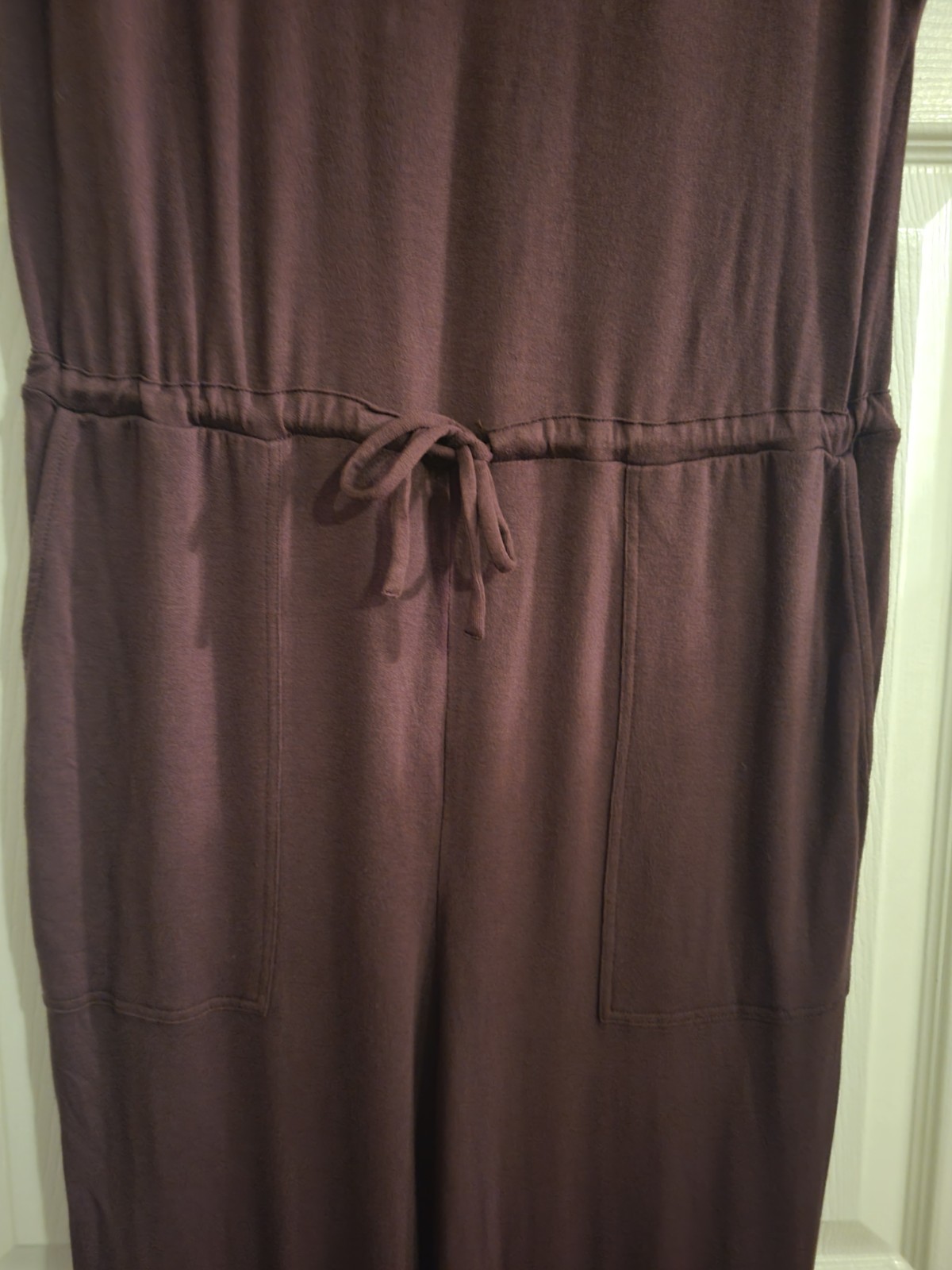 Soma Wide Leg V Neckline Jumpsuit BROWN NWT $89.50 M