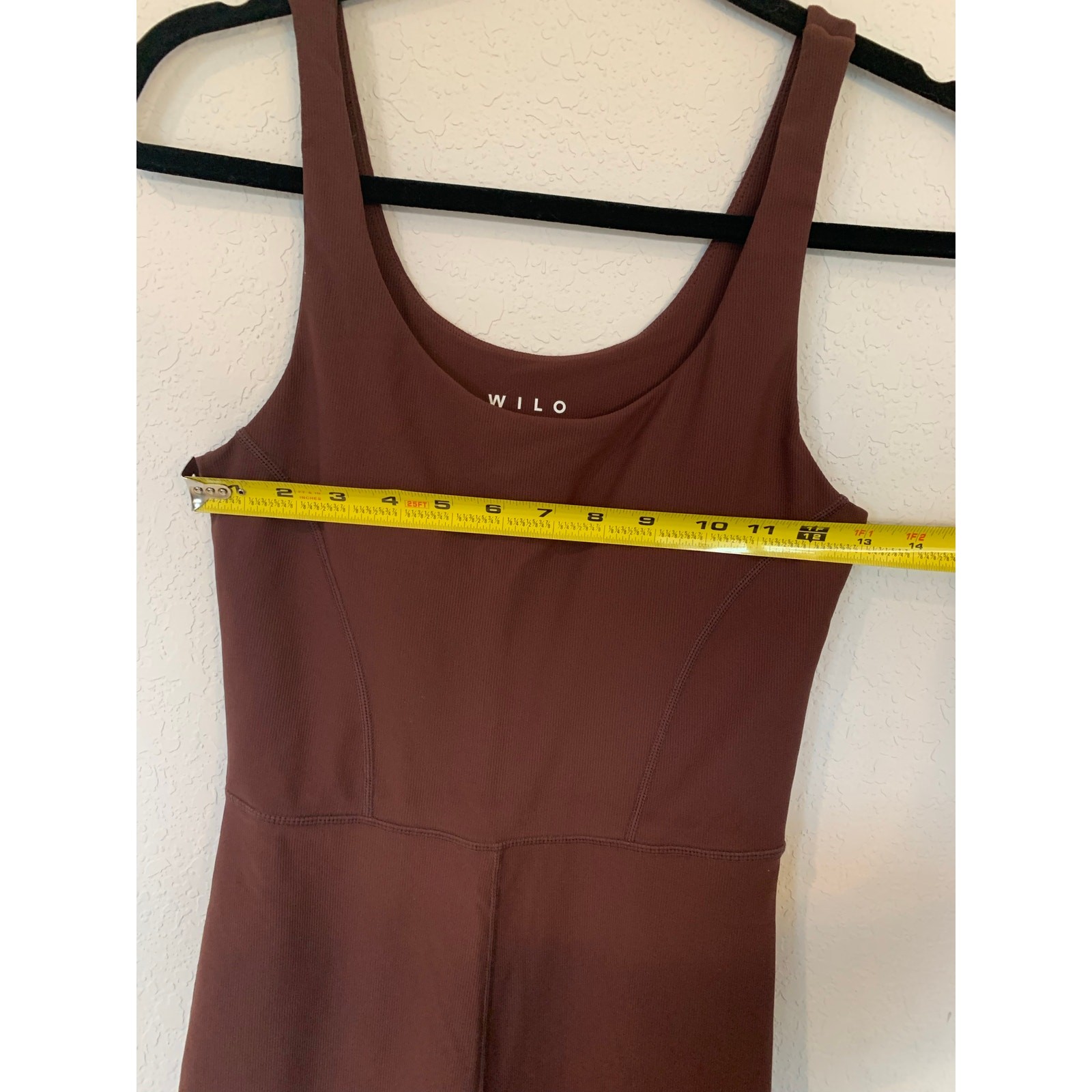 Wilo Brown Jumpsuit One Piece Bootleg Romper Athleisure Medium