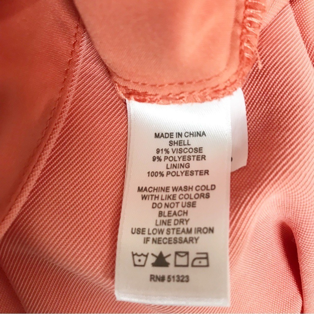1. STATE Sleeveless Wrap Front Jumpsuit Size 2 Peach Pink V-Neck Tapered Leg