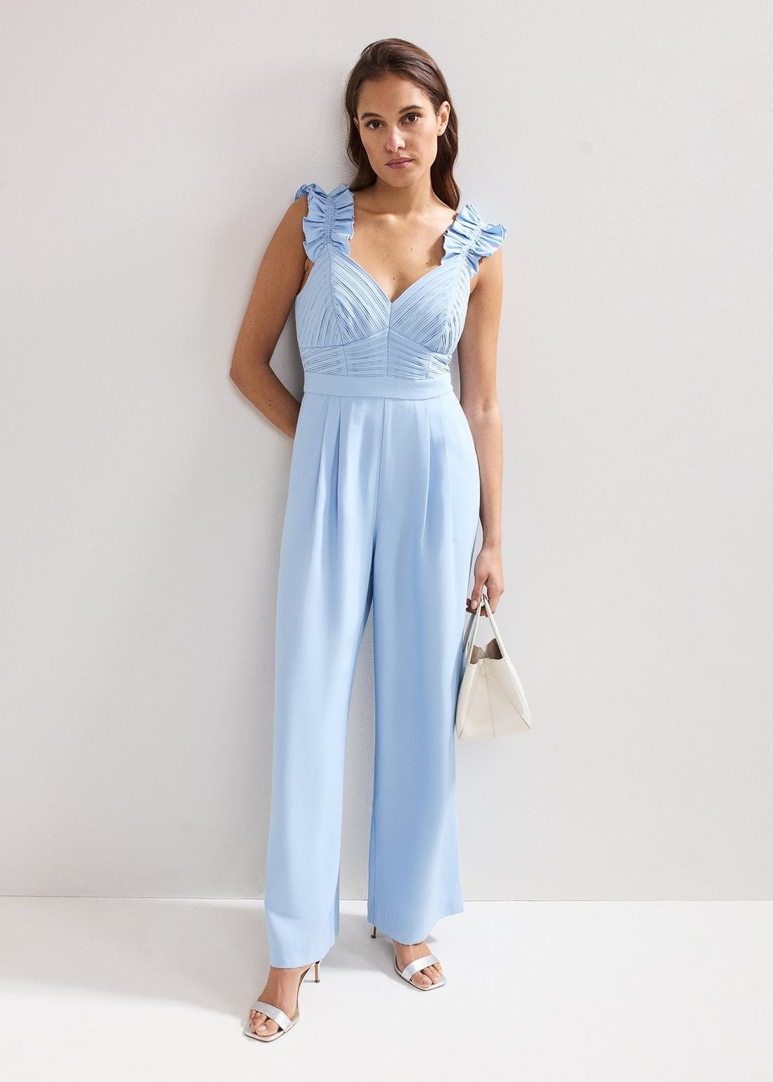 Women’s Phase Eight Moira Blue Jumpsuit Size UK 10 RRP £149