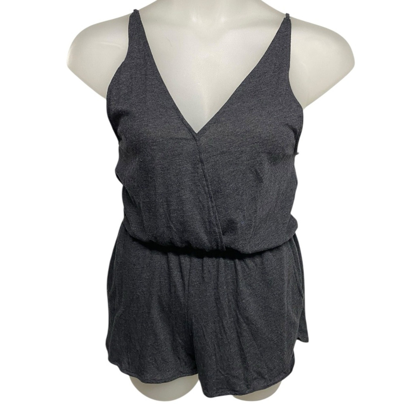 PINK Victoria Secret Charcoal Gray Shorts Jumper Romper Size Small NEW with Tags