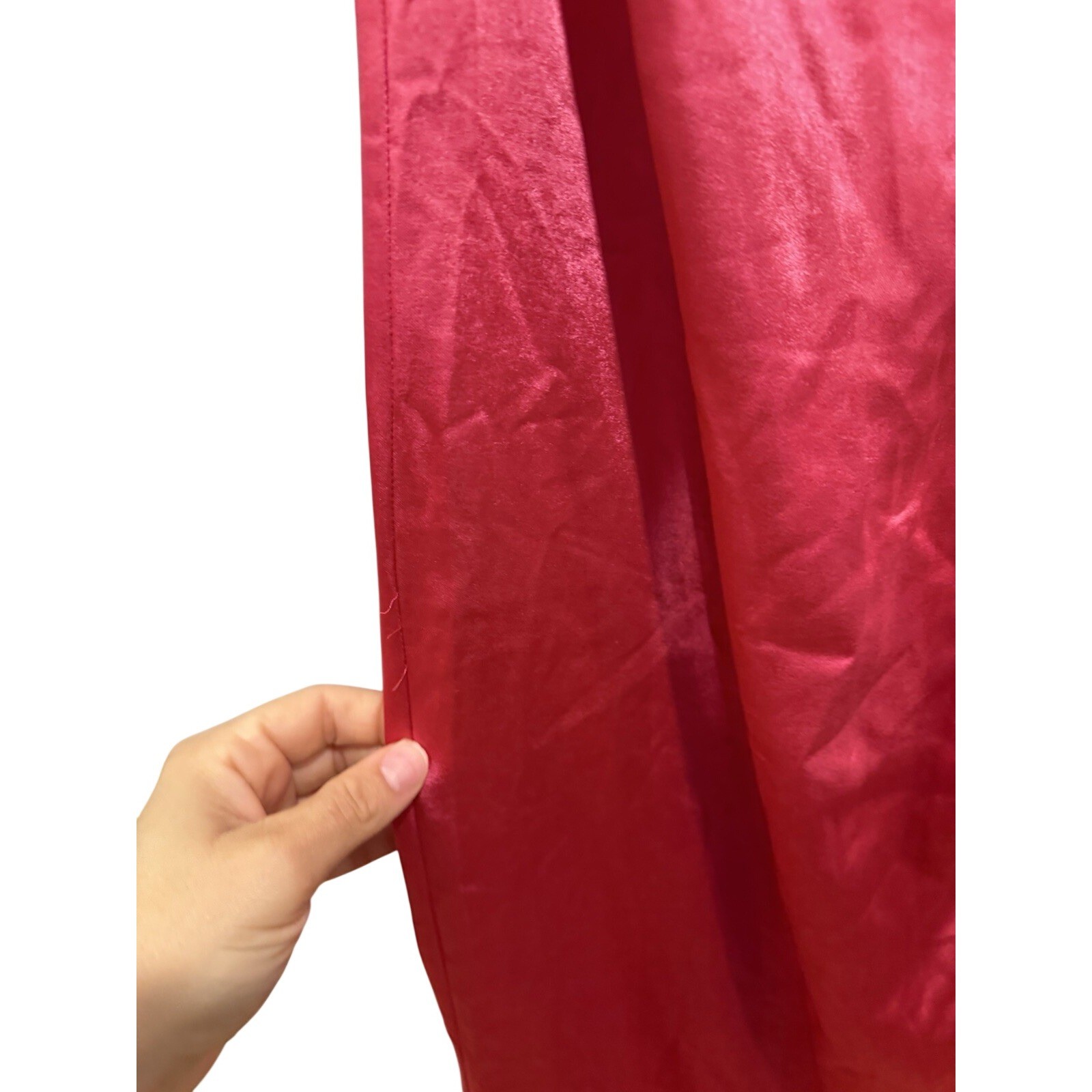 Lulus Fuchsia Satin Silk Halter Wide Leg Jumpsuit Halter Romper Pants Sz Large
