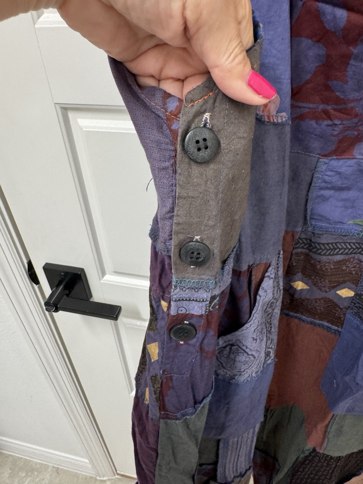 Ashley Taylor Patchwork Jumpsuit Overalls One Size Boho Hippie Festival NWT A3