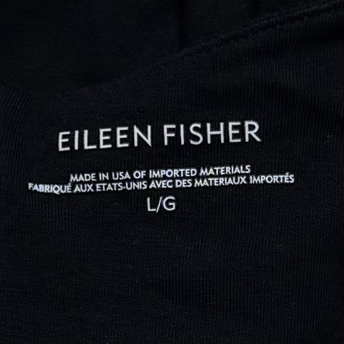 Eileen Fisher Stretch Jersey Knit Wide Leg V-Neck Jumpsuit Capsule Minimalist L