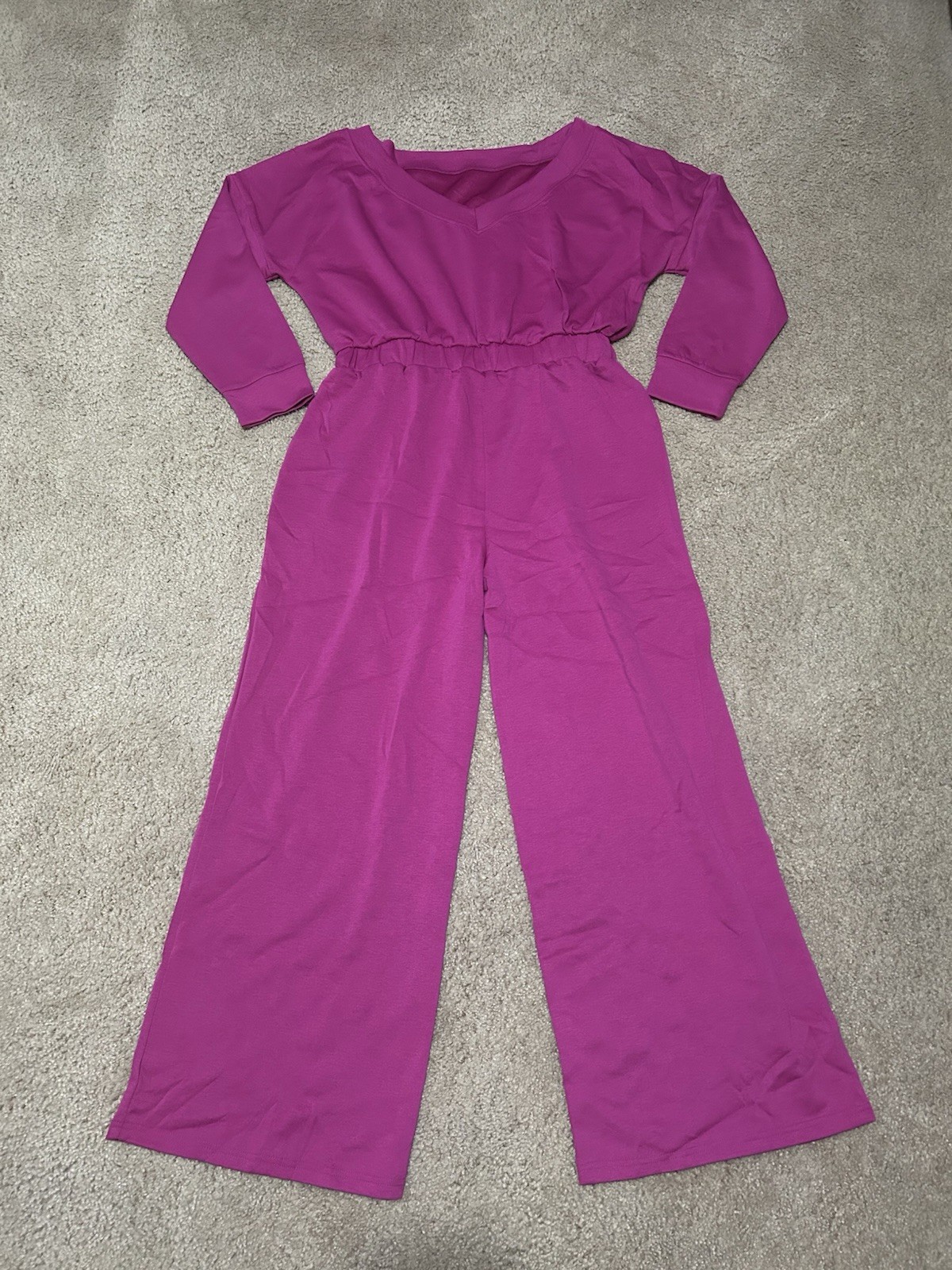 CHIC ME Women’s Jumpsuit Long Sleeve Pink Size XL