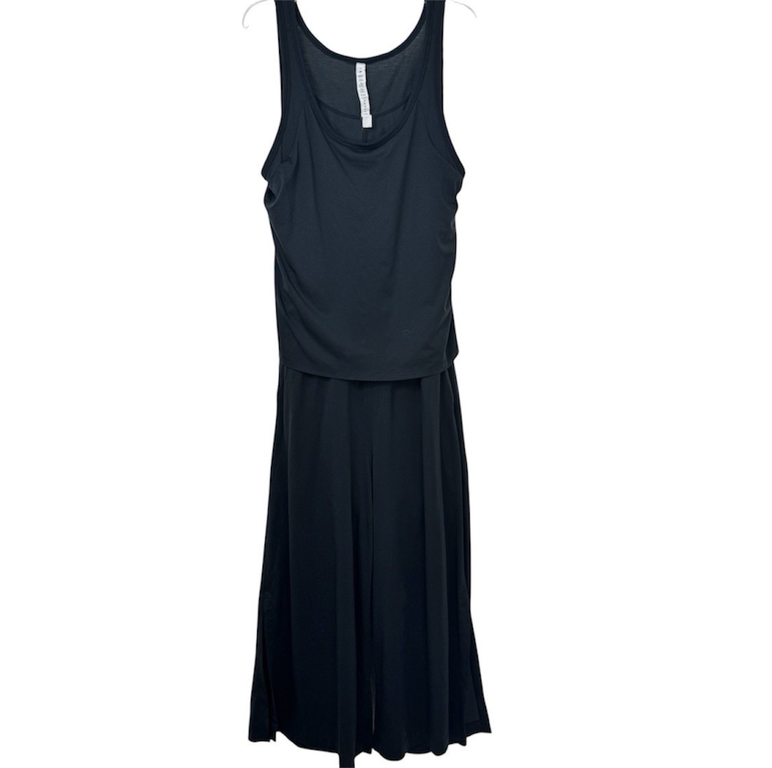 Lululemon Tank Top Jumpsuit 23 Size 12 Black Wide Leg EUC! Retails $138