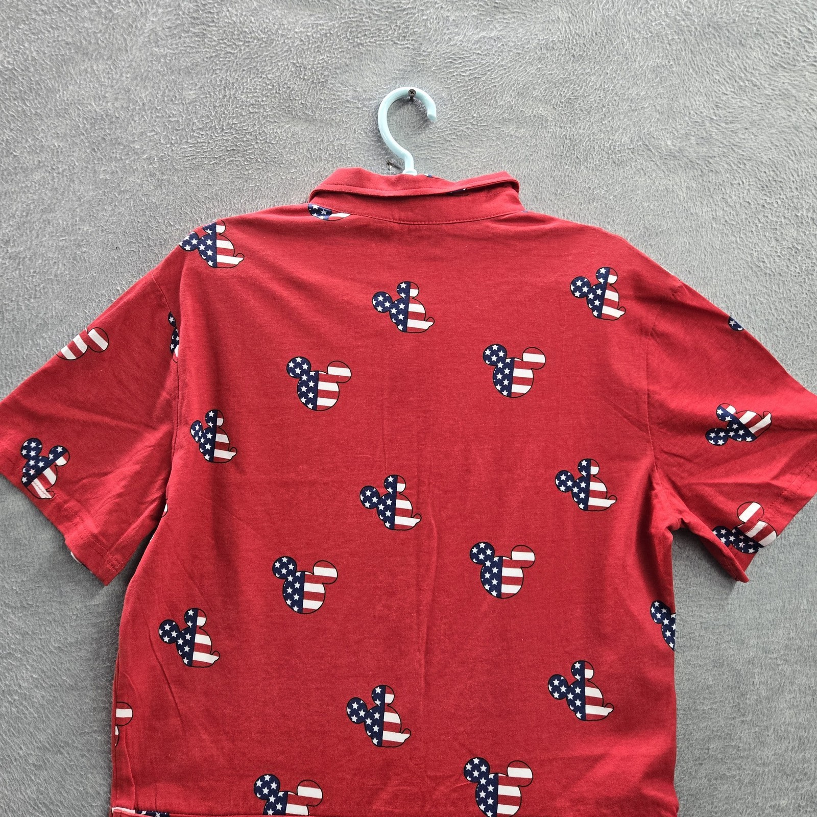 Disney Women Romper M Red Graphic Print Mickey Mouse Short Sleeve NWT