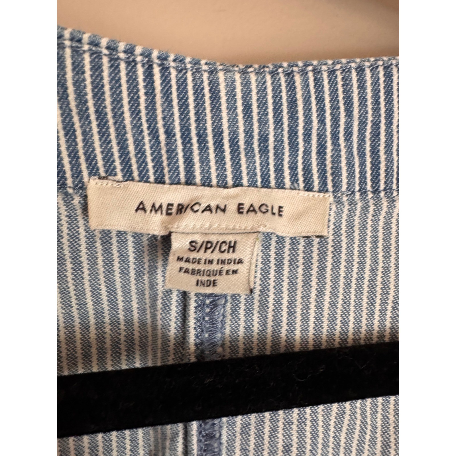 American Eagle Striped 100% Cotton Waist Romper Small festival