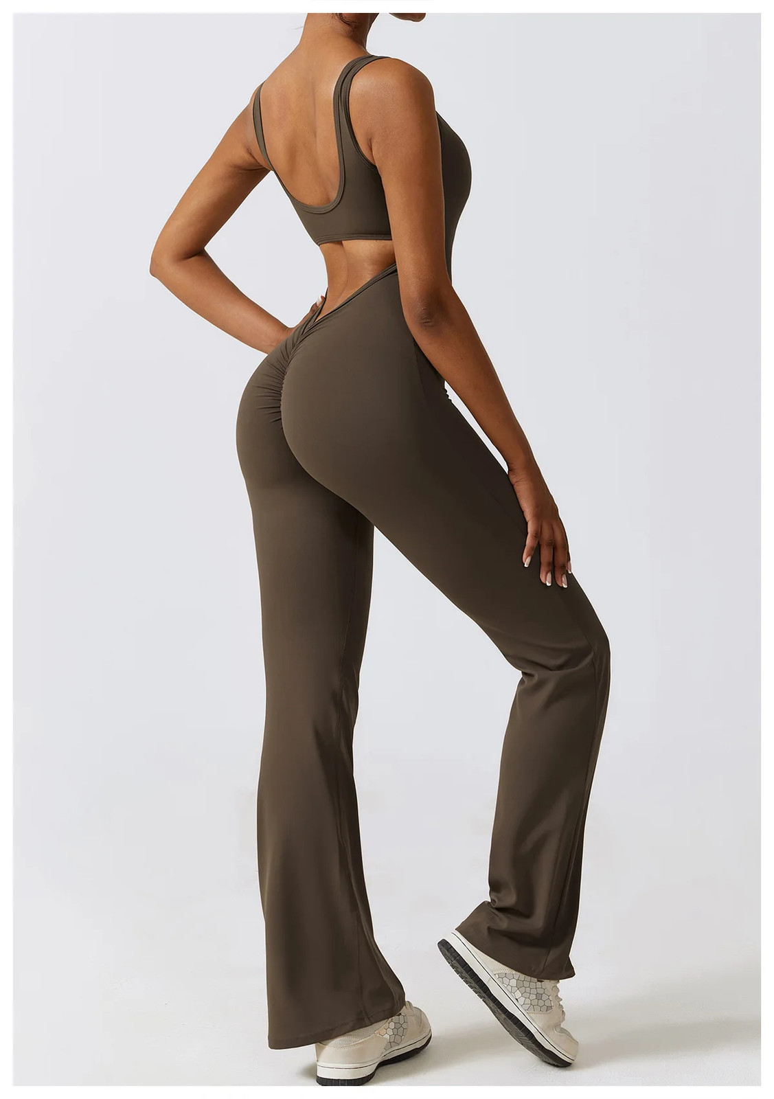 Nylon Spandex Jumpsuit Women Sleeveless Training Gym One Piece Fitness Romper