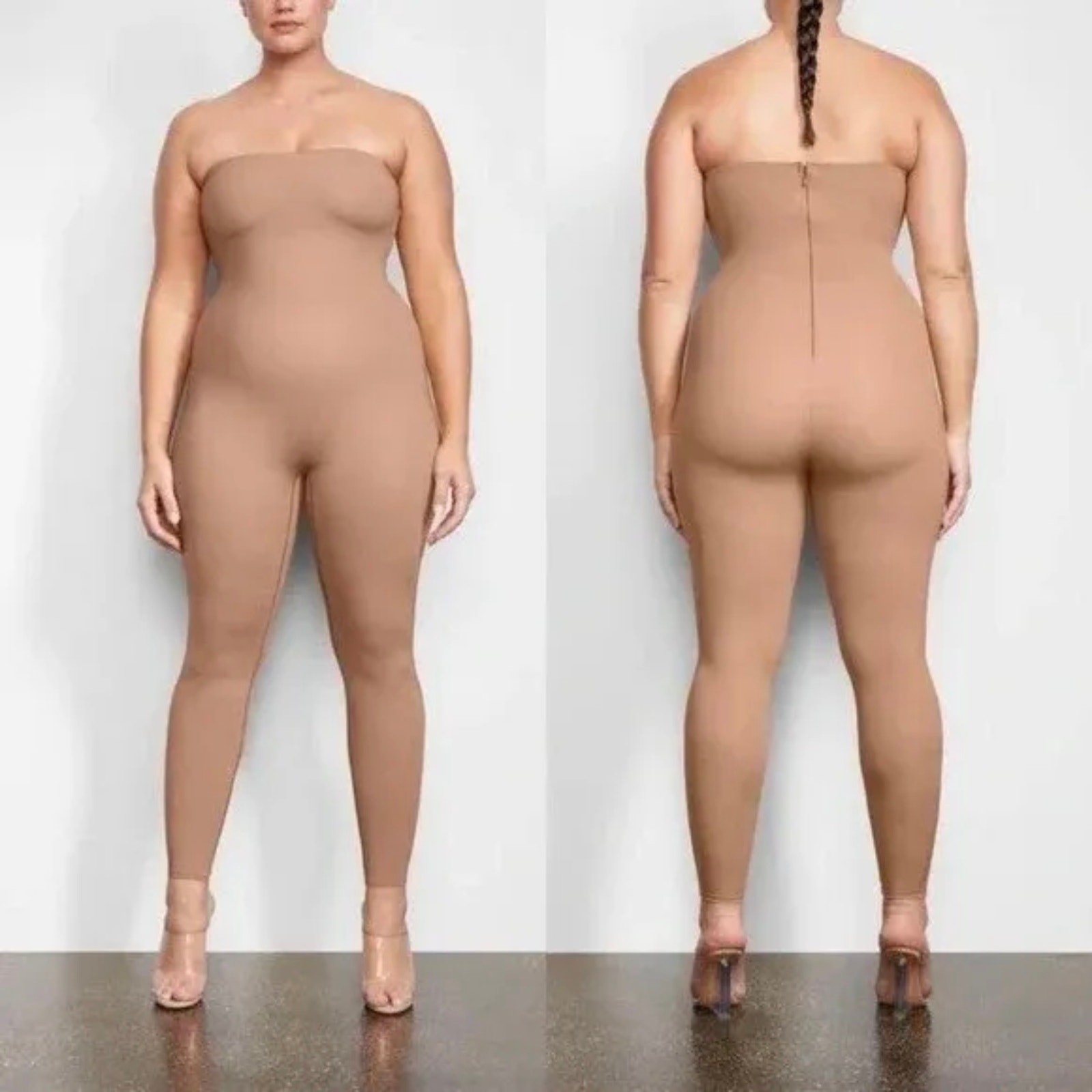 SKIMS All In One Strapless Bodysuit Jumpsuit Sexy Date Bodycon Sienna Tan 3X NWT