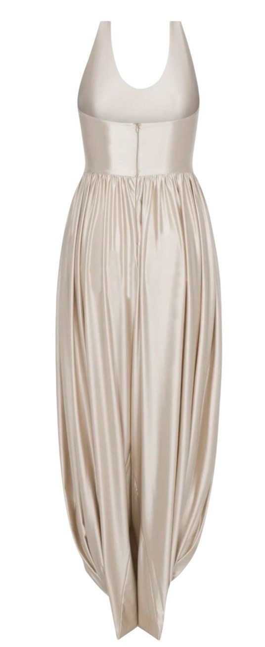 DELFI COLLECTIVE Ezra Jumpsuit Champagne Sand Size M RN# 152558 Made In U.S.A.