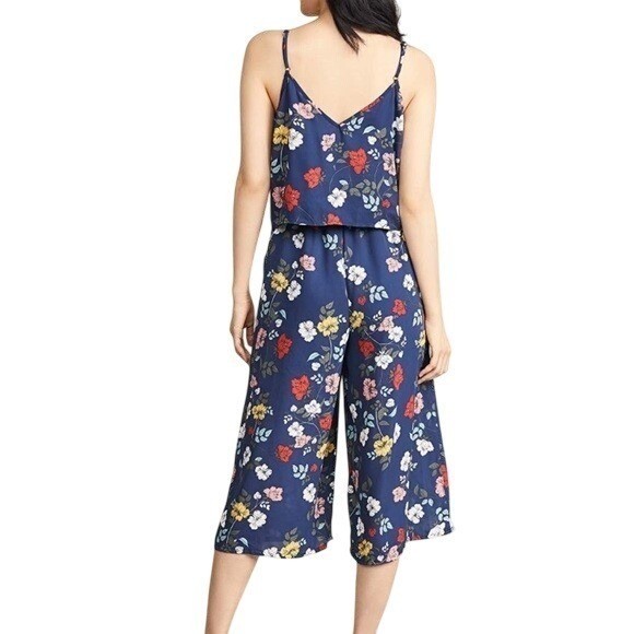 JACK by BB Dakota Floral Print Tie Front Sleeveless Jumpsuit – Size M
