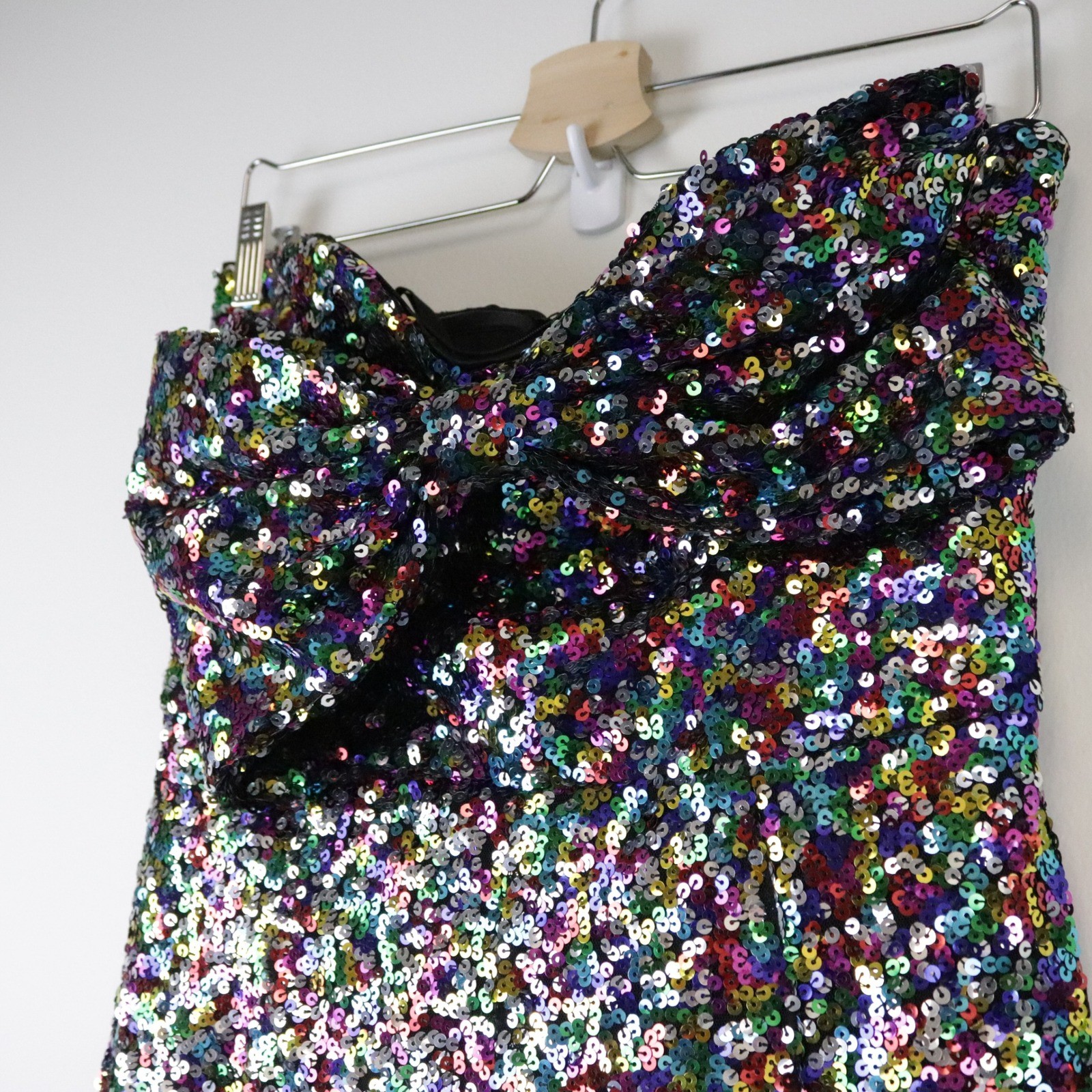 NWT Anthropologie Hutch Bow-Front Sequined Jumpsuit 6