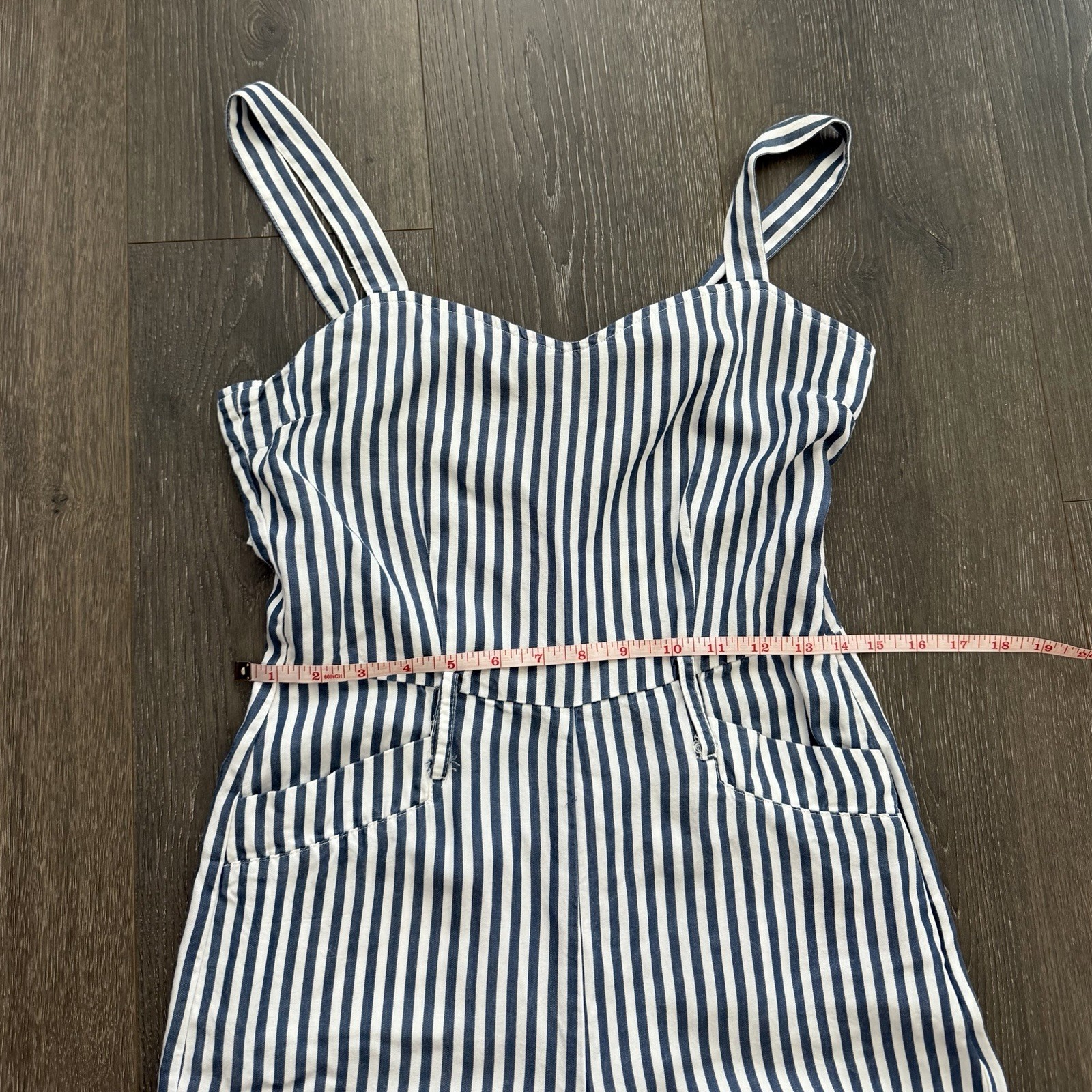 Paige Anthropologie Emma Striped Sleeveless Jumpsuit Small Coastal Resort Prep