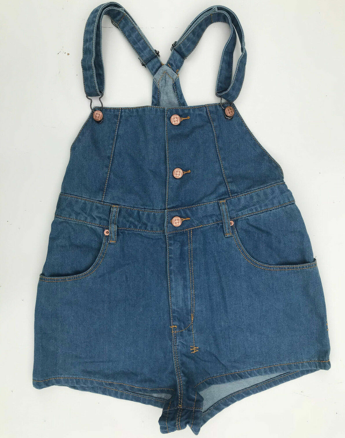 .Ksubi Dungaree Overalls ‘MIKEY SHORT DUNGAREE’ Blue NEW Size 26 AU8 US4 XS