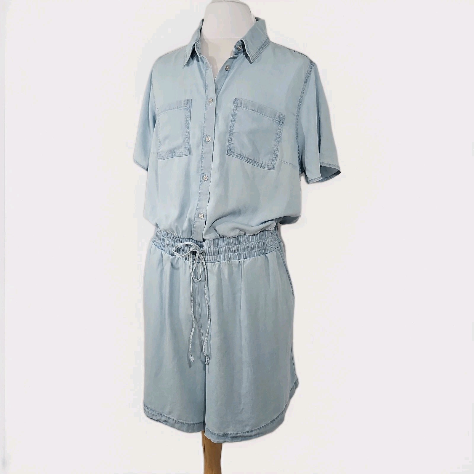 NWT Vince Camuto One-Piece Jumpsuit/Romper Women’s 2X Blue Lightweight Lyocell
