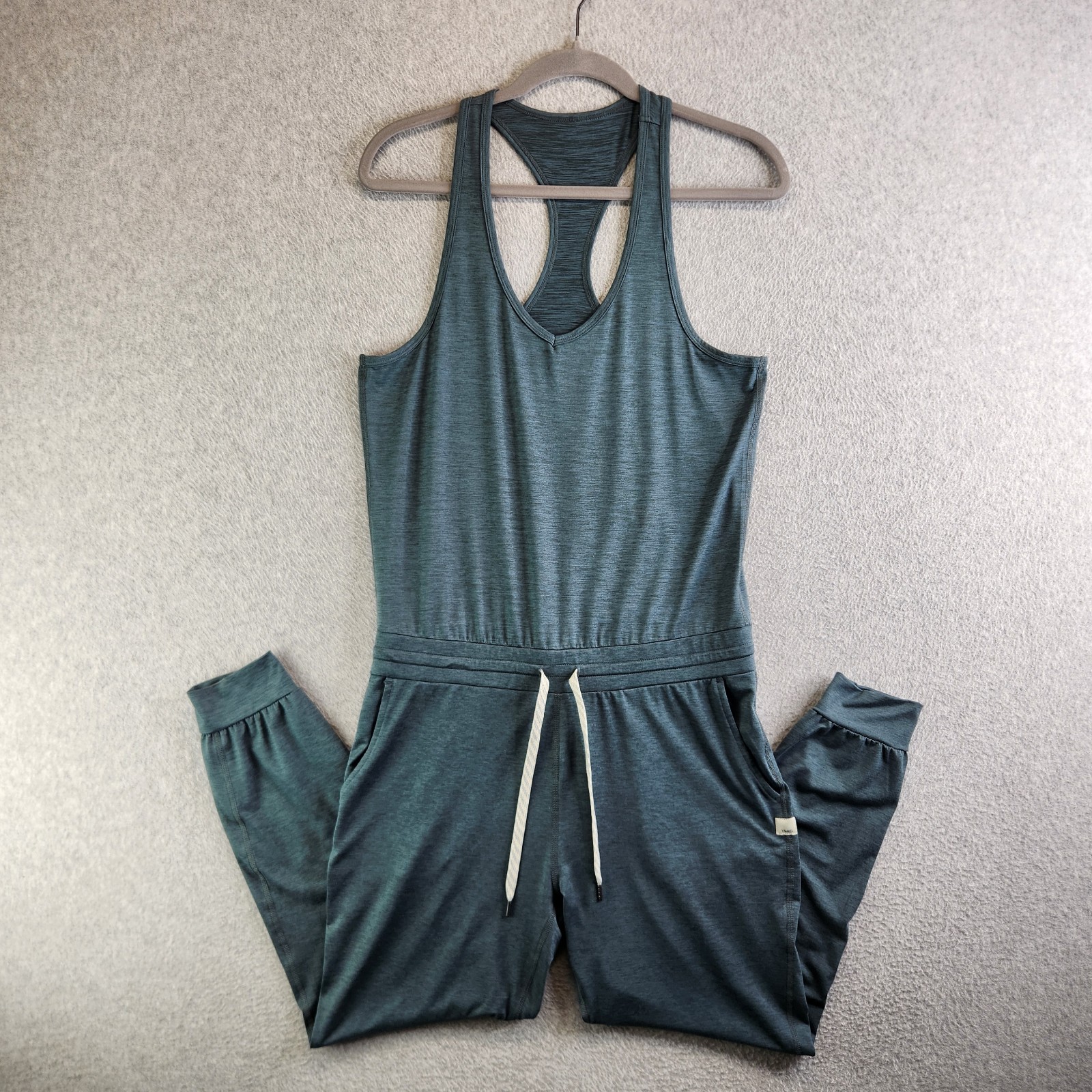Vuori Jumpsuit Womens S Blue Lux Classic Tank Romper DreamKnit Jogger Leg