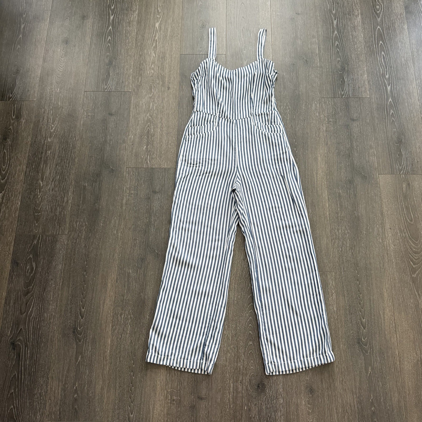 Paige Anthropologie Emma Striped Sleeveless Jumpsuit Small Coastal Resort Prep