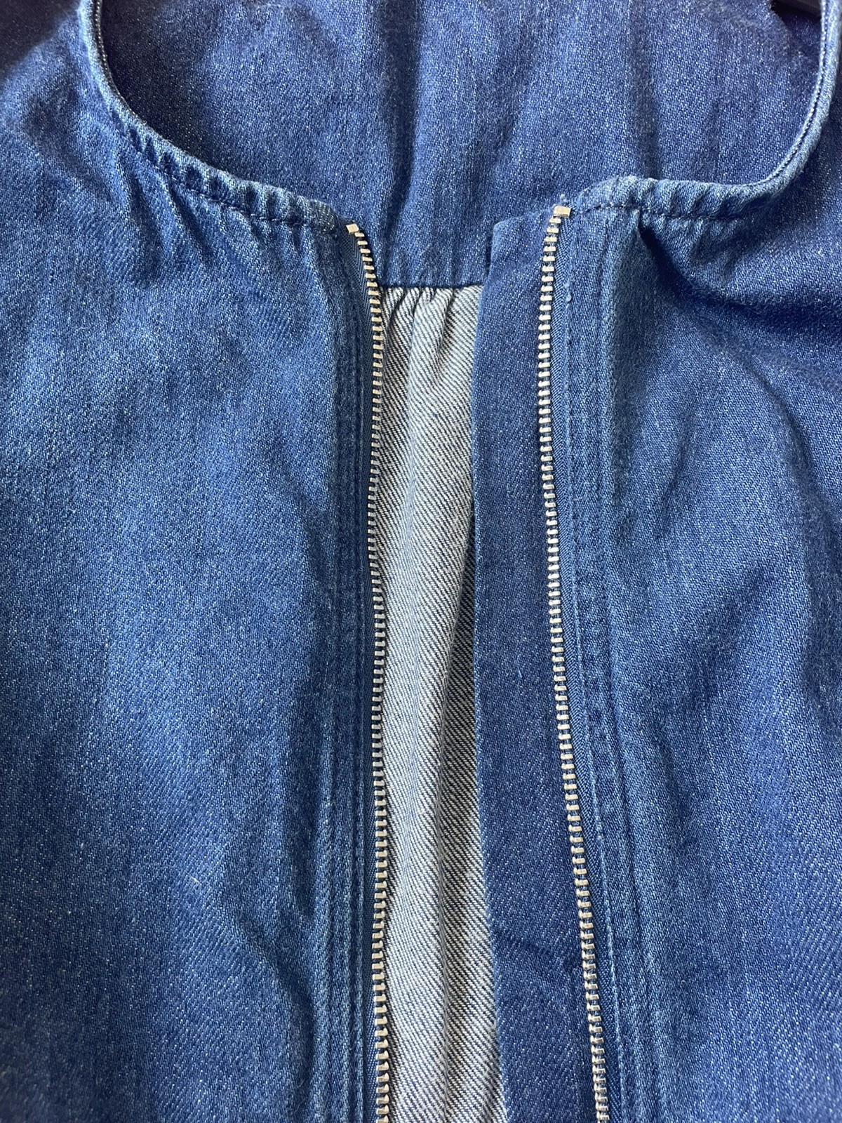 Whistles 100% Cotton Short Sleeve Blue Denim Jumpsuit with Tie Waist, Size UK 8