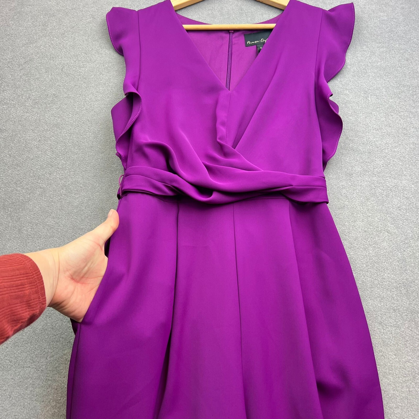 PHASE EIGHT Jumpsuit Women UK 10 Ayla Magenta Ruffle Wrap RRP £139 SOLD OUT