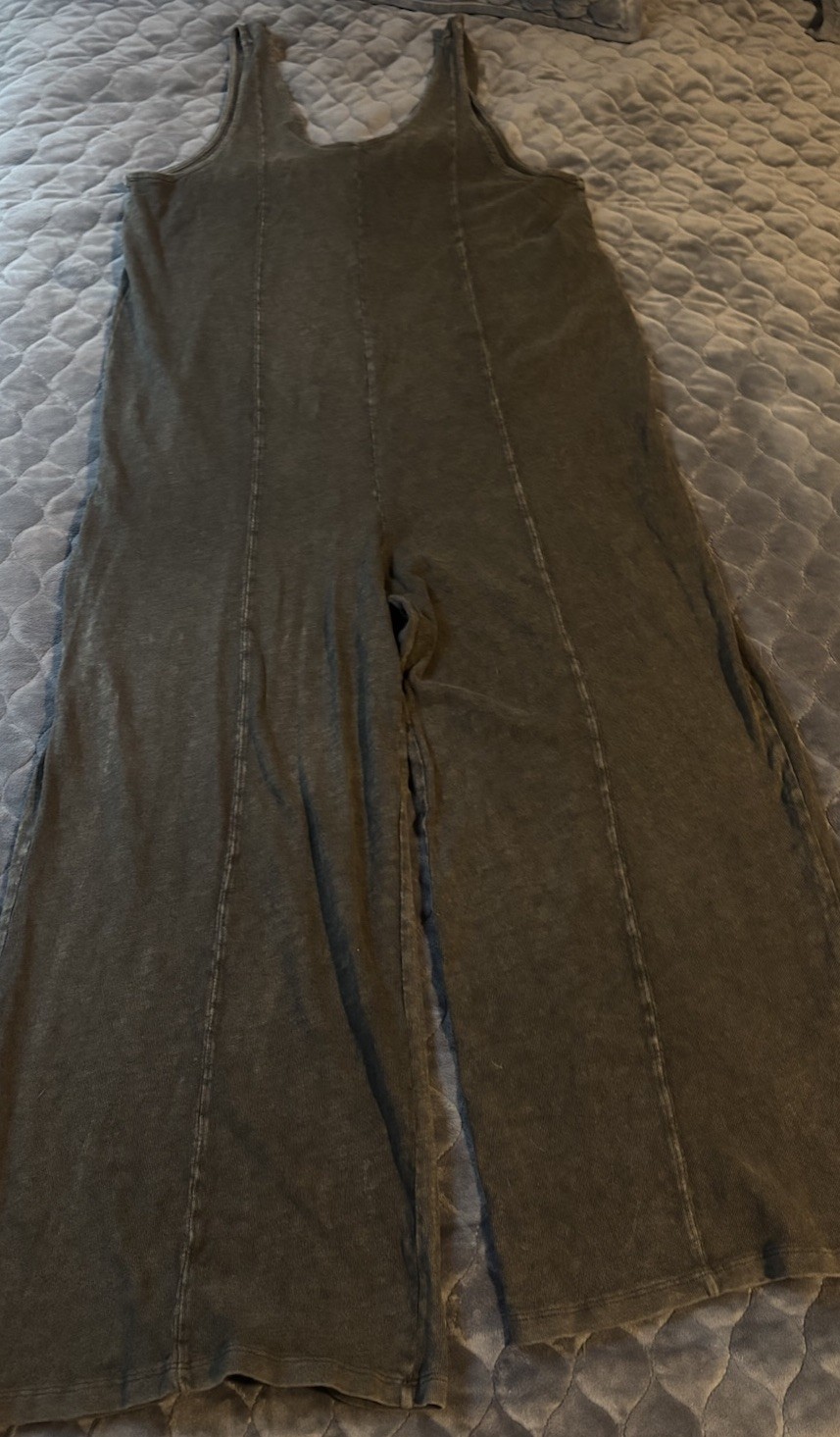 Pull & Bear L Great Tank Casual Pull On Wide Leg Romper*
