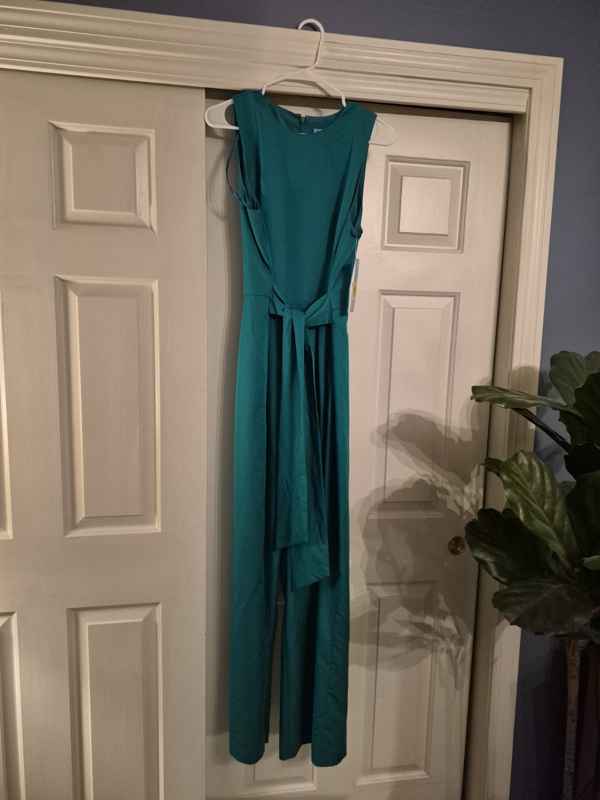 Antonio Melani Colton Jumpsuit Women 10 Teal Green Sleeveless Tie Waist NWT