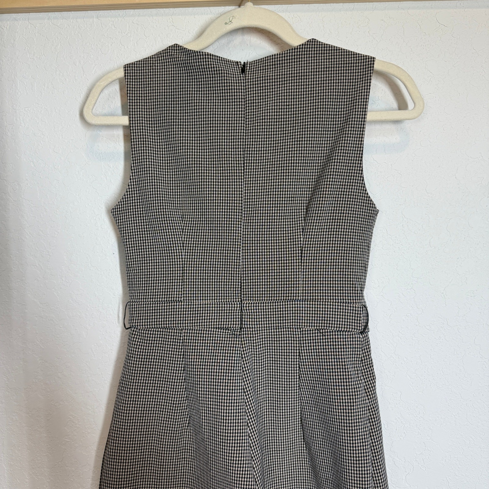 Women’s Tanshop Herringbone Plaid Pleated Skirt Romper Skort Size Medium NEW