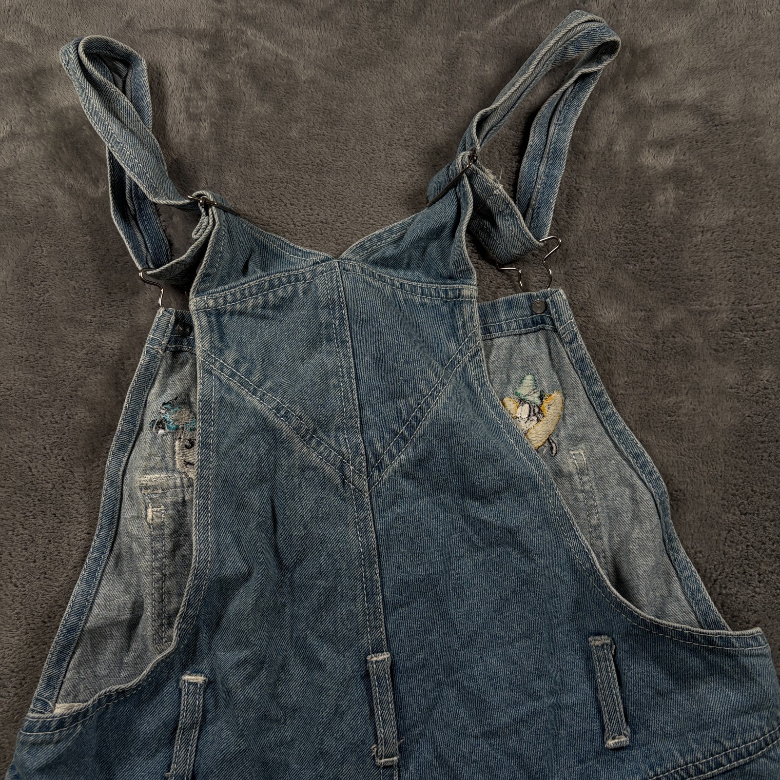 Vintage Disney Mickey + Friends Unlimited Overall Shorts Women Medium Romper