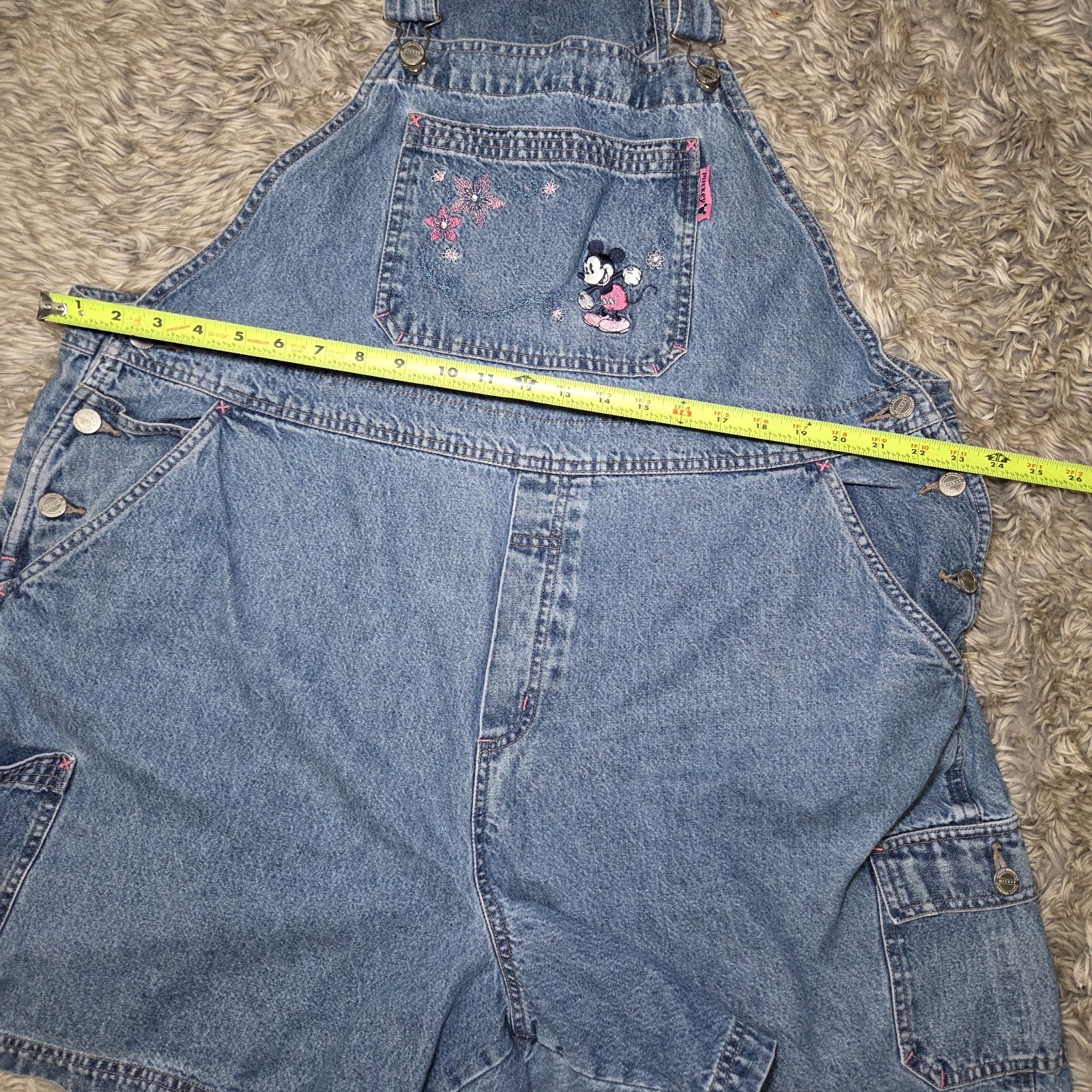 Vintage Mickey Unlimited Denim Shortalls Women’s Size 22W 24W Blue Jean Overalls
