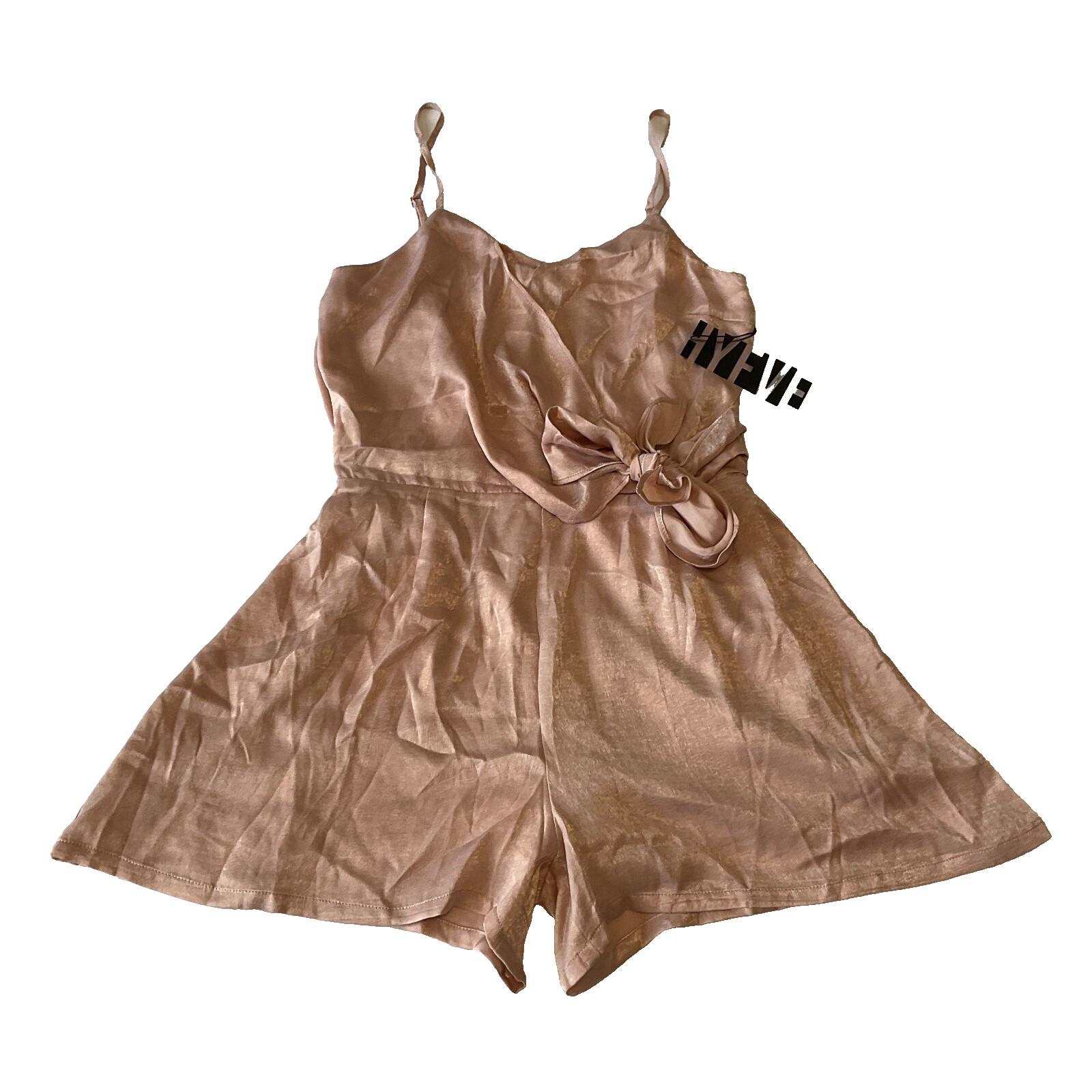 Hyfve Romper Womens Size M Pink Stretch Spaghetti Straps Lined Shorts