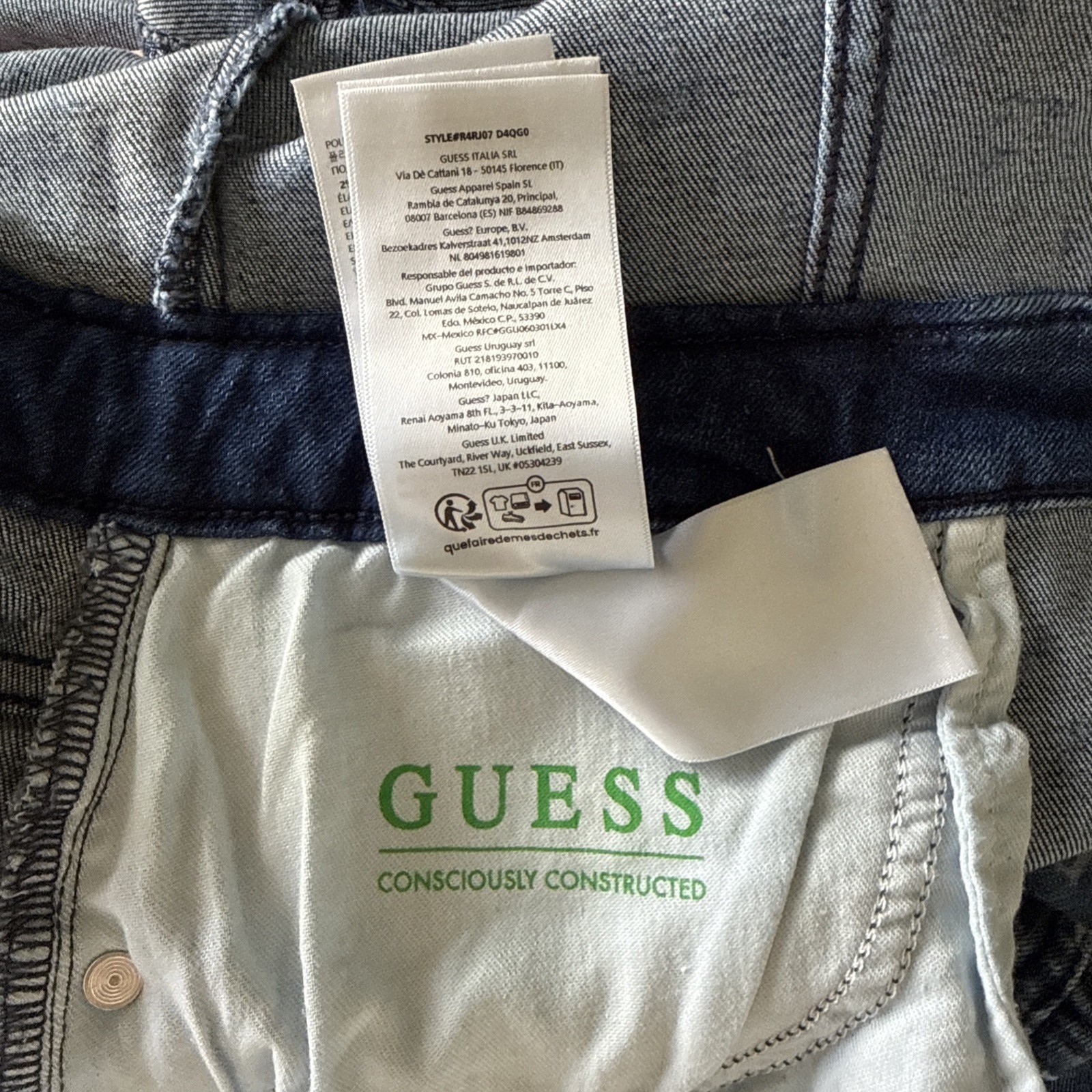 Guess Women Lorina Logo Denim Jumpsuit Medium Wash Blue Size XL NWT