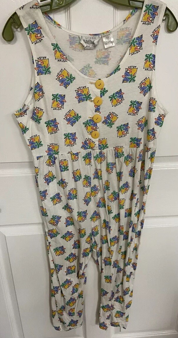GITANO Nites Aruba Romper/Jumpsuit Vintage 80s Casual Retro | Small