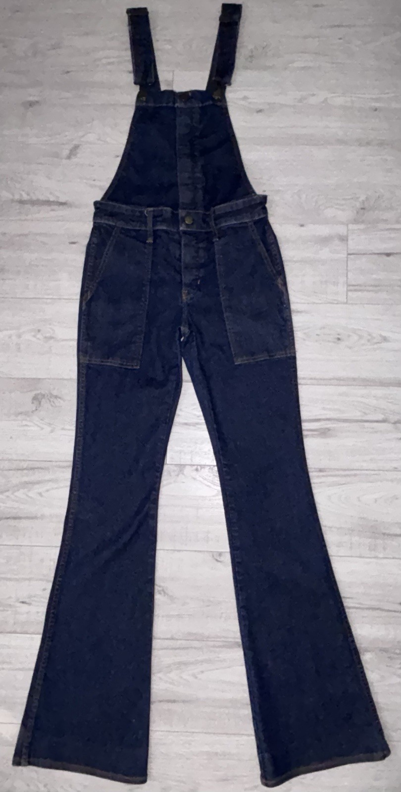 Current/Elliott Clean Flare Bottom Overalls in Andover Blue Size 0