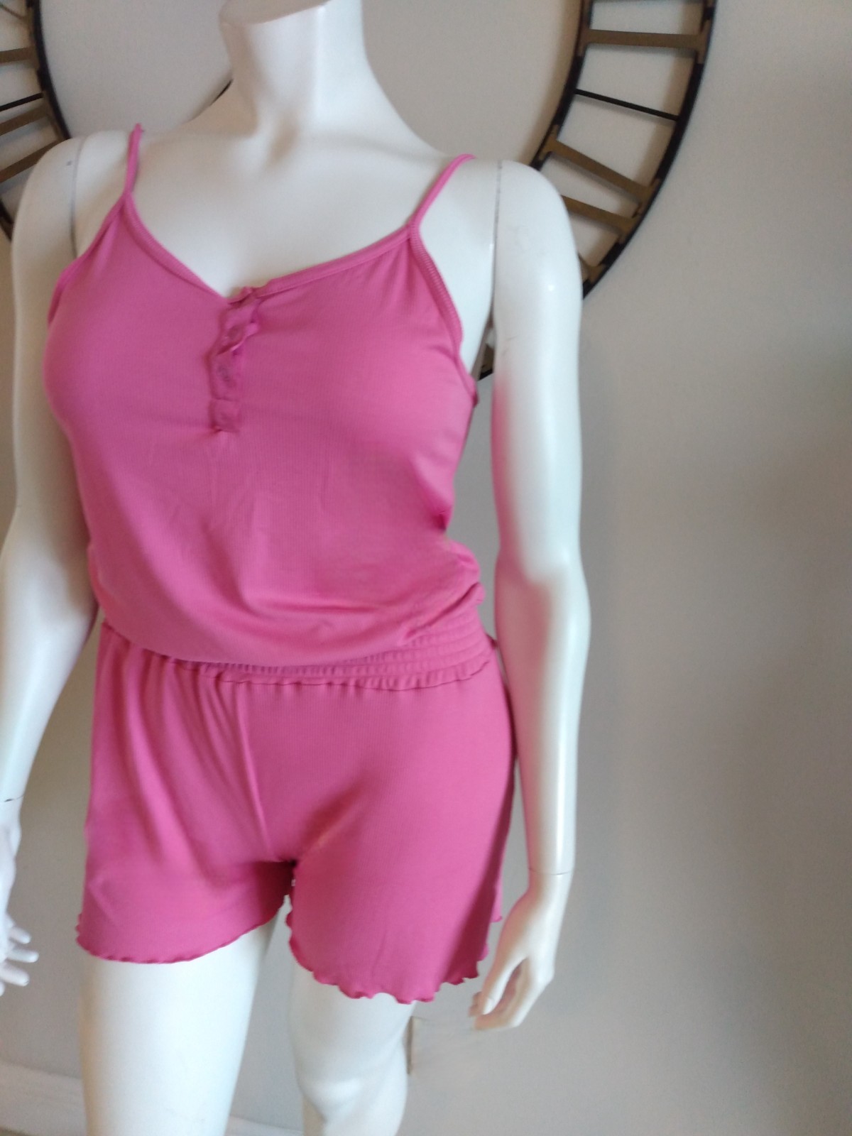 Love To Sleep One Piece Sleeveless Romper Fuchsia Juniors Plus Size 3X