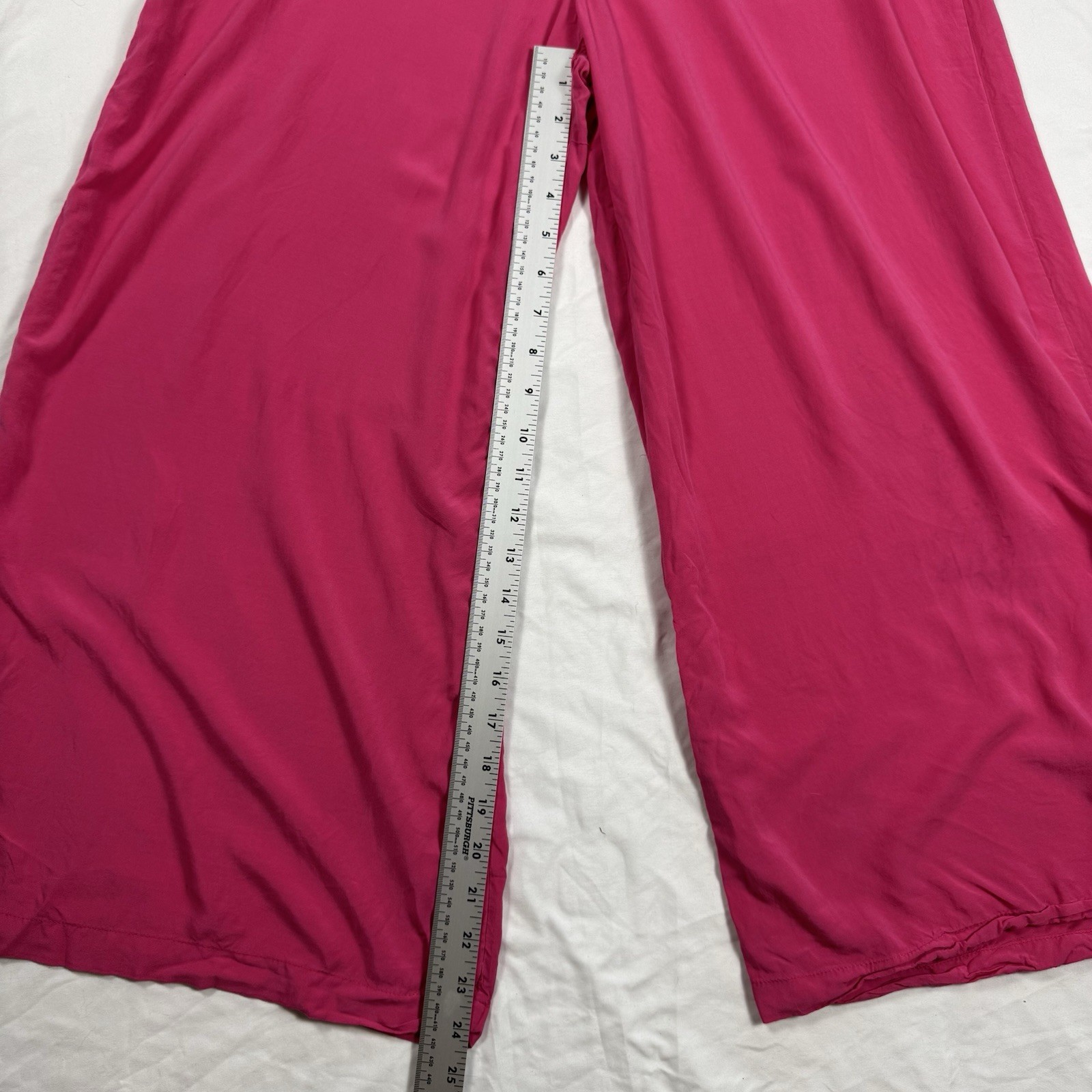 Old Navy Jumpsuit Pink Wide Leg Spaghetti Strap Rayon Women’s XS Tall Stained