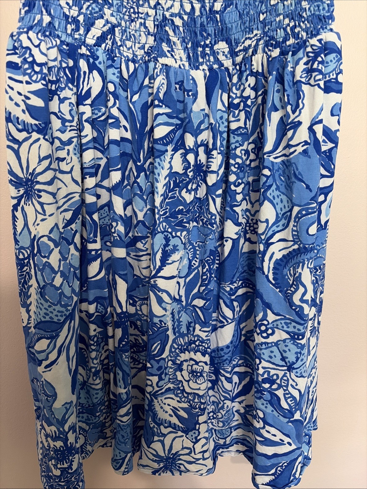 Womens Lilly Pulitzer Flocking Fabulous Rivera Smocked Skirted Romper Size Large