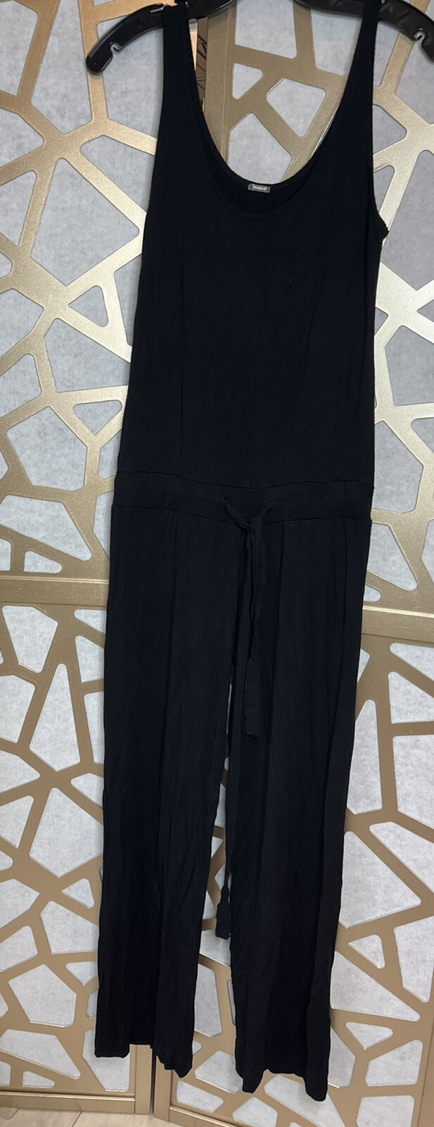 Monrow Rayon Jumpsuit Black Very Soft Xs Sleeveless